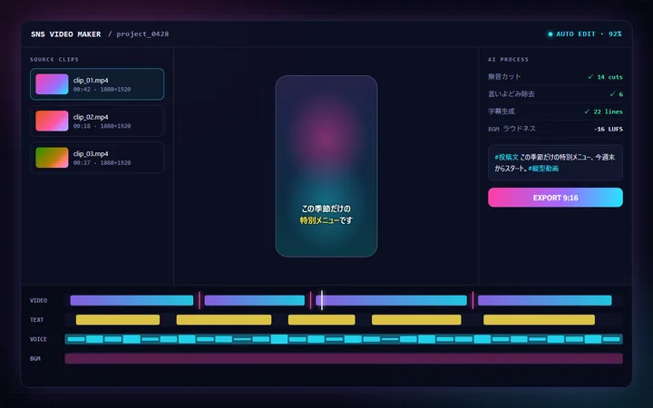 SNS動画メーカー(制作実績)